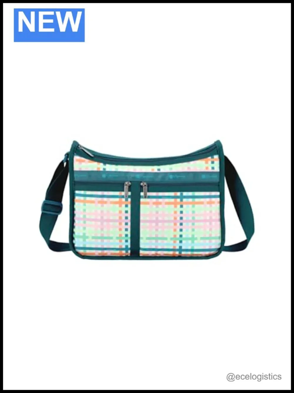 LeSportsac Crossbody Bag with Matching Cosmetic Bag, Recycled Nylon, Adjustable